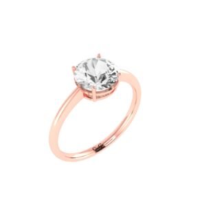Elegant White Topaz Radiance Ring in 18k Gold
