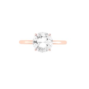 Elegant White Topaz Radiance Ring in 18k Gold