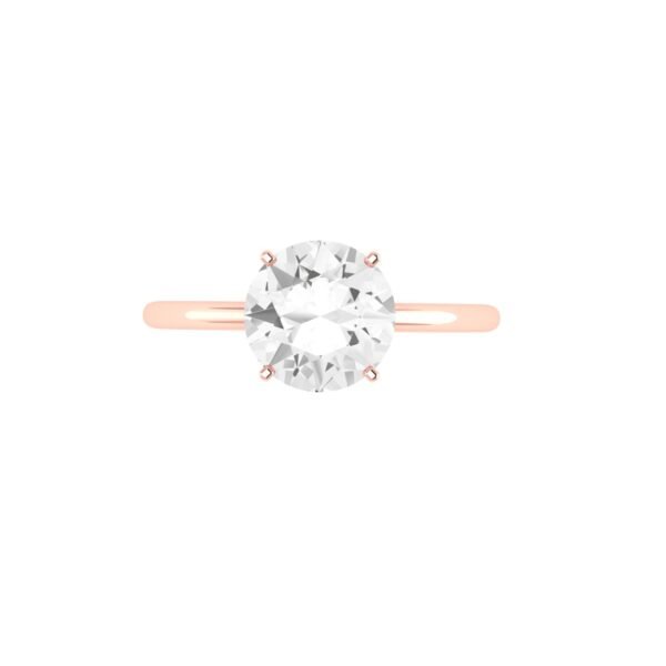 Elegant White Topaz Radiance Ring in 18k Gold