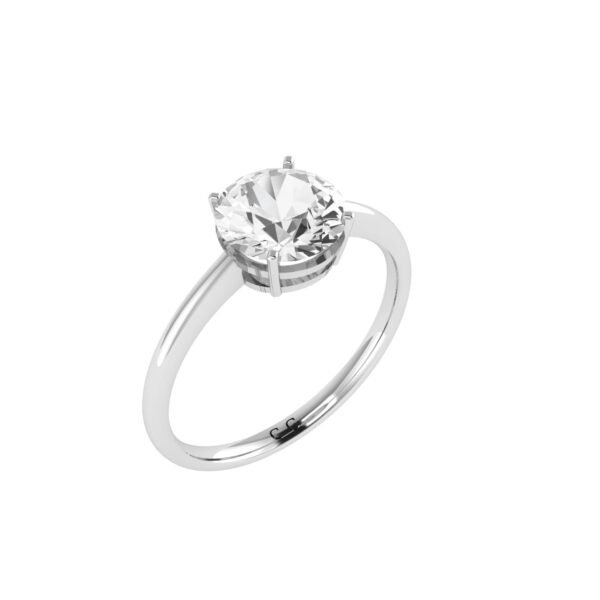 Elegant White Topaz Radiance Ring in 18k Gold