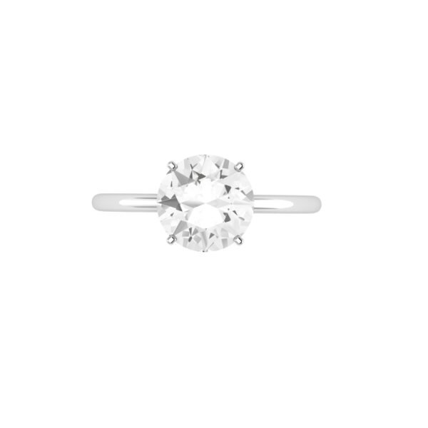 Elegant White Topaz Radiance Ring in 18k Gold