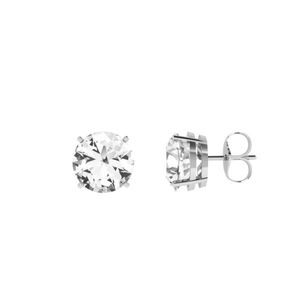 Radiant Glow White Topaz Earrings in 18k Gold
