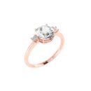 Diamond Accent White Topaz Brilliance Ring in 18K Gold