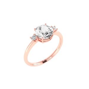 Diamond Accent White Topaz Brilliance Ring in 18K Gold
