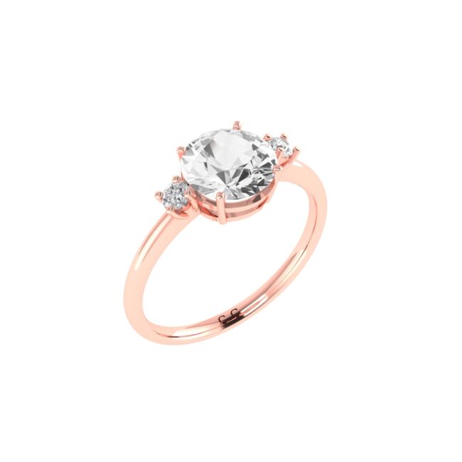 Diamond Accent White Topaz Brilliance Ring in 18K Gold - Image 2