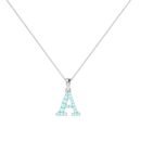 Aquamarine Alphabet Pendant