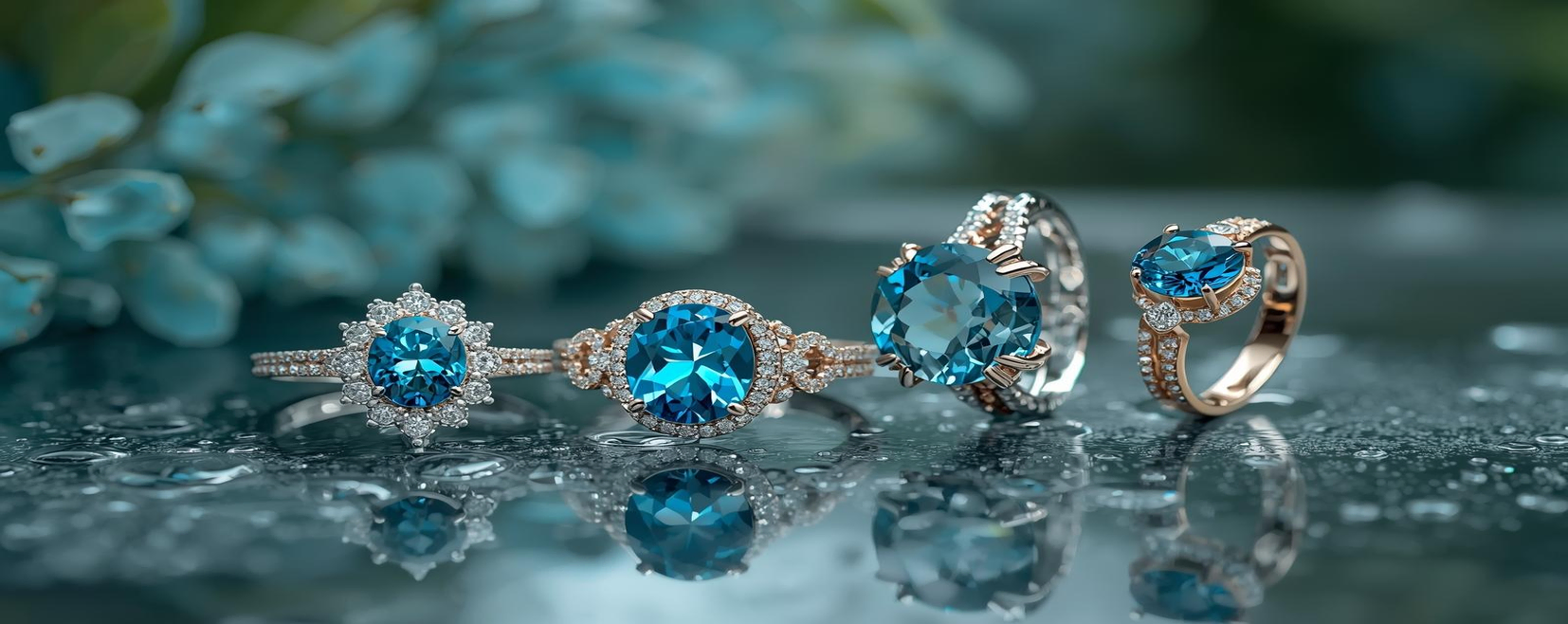 Blue topaz Rings