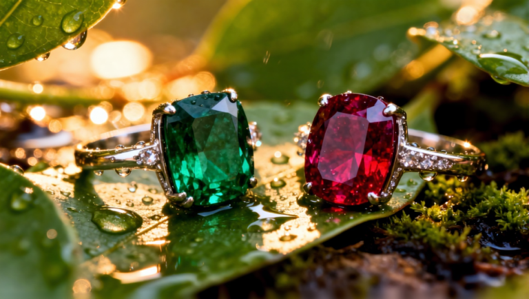 Emerald and ruby rings 1