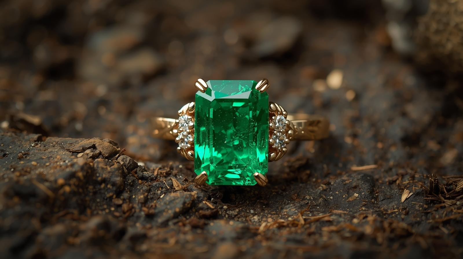 Custom Engagement Rings in Dubai – Certified Diamond Specialists 1 emerald gemstone ring 3