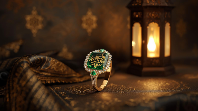 Meaningful Ramadan Gifts with Engraving Ideas 9 Engraved Ramadan jewelry UAE with Arabic calligraphy on gold ring – personalized Ramadan gift idea