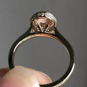 Oval Cut Lab Grown Diamond Engagement Ring 14K Yellow Gold Dubai – 1.60 CT IGI D VVS2