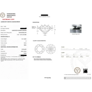 Lab Grown Diamond Engagement Ring 14K White Gold Dubai – 1.80CT Round D VVS2 IGI Certified