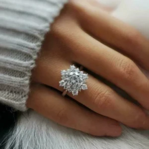 Lab Grown Diamond Engagement Ring 14K White Gold Dubai – 1.80CT Round D VVS2 IGI Certified