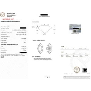 2.00 CT Pear & Marquise Toi et Moi Lab Diamond Ring in 14K White Gold – IGI Certified