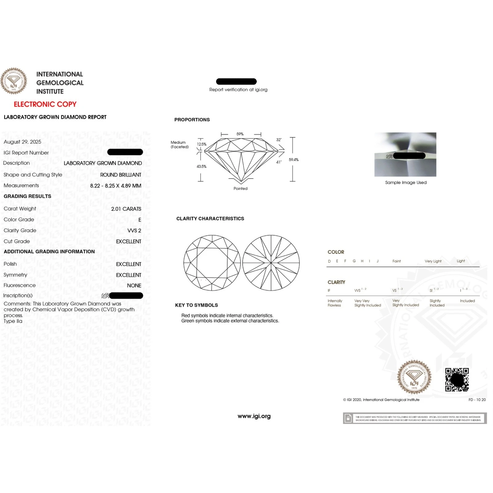 2.10 CTW Round CVD Diamond Engagement Ring (E VVS2) in 14K White Gold – IGI Certified | Dubai Jewel Factory - Image 3
