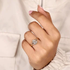 2.10 CT Pear Cut Lab Diamond Solitaire Ring in 14K Gold – IGI Certified E VVS2