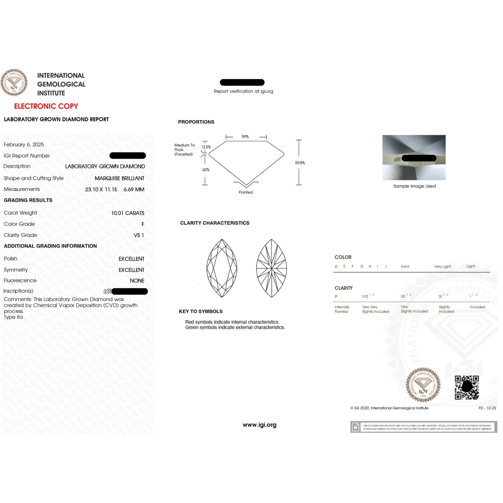 10 ct Marquise Cut F VS1 Lab Grown Diamond Engagement Ring 18k White Gold Ring - Image 5