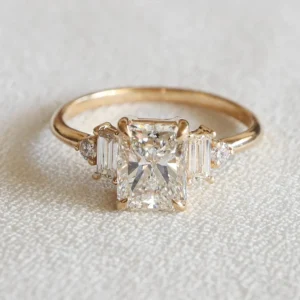 2.30ct Radiant Cut Lab Grown Diamond Engagement Ring in 14K White Gold – D VVS2 IGI Certified