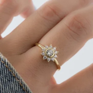 Lab Grown Diamond Engagement Ring 1.50 CTW Round IGI Certified D VVS2 in 14K Yellow Gold – Dubai UAE