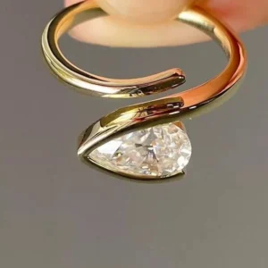 2.50CT Pear Cut Lab Grown Diamond Ring 14K Yellow Gold IGI Certified D VVS2 – Dubai Engagement Ring