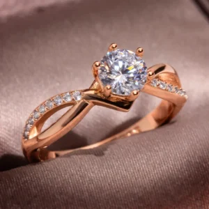 2.15 Ct Round Brilliant Diamond Engagement Ring in 14K White Gold – IGI Certified Luxury Design