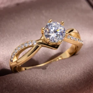 2.15 Ct Round Brilliant Diamond Engagement Ring in 14K White Gold – IGI Certified Luxury Design