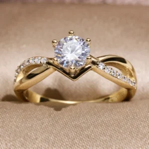 2.15 Ct Round Brilliant Diamond Engagement Ring in 14K White Gold – IGI Certified Luxury Design
