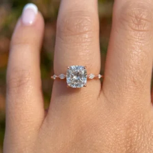 2.15ct Cushion-Cut Lab Diamond Engagement Ring in 18K White Gold (IGI Certified, D/VVS2)