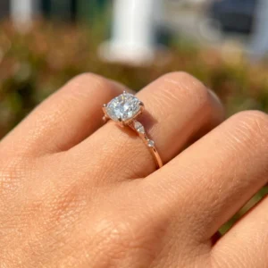 2.15ct Cushion-Cut Lab Diamond Engagement Ring in 18K White Gold (IGI Certified, D/VVS2)