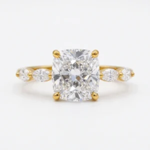 2.15ct Cushion-Cut Lab Diamond Engagement Ring in 18K White Gold (IGI Certified, D/VVS2)