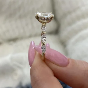 2.40 Ct Oval Cut Lab-Grown Diamond Solitaire Engagement Ring in 18K Yellow Gold