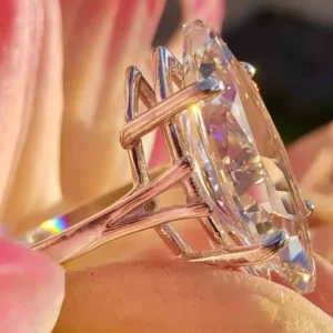 10 Ct Marquise Lab Grown Diamond Engagement Ring 14K White Gold Dubai