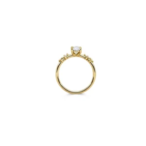 Oval Lab Grown Diamond Engagement Ring 14K Yellow Gold Dubai – 1.20 CT IGI Certified D VVS2