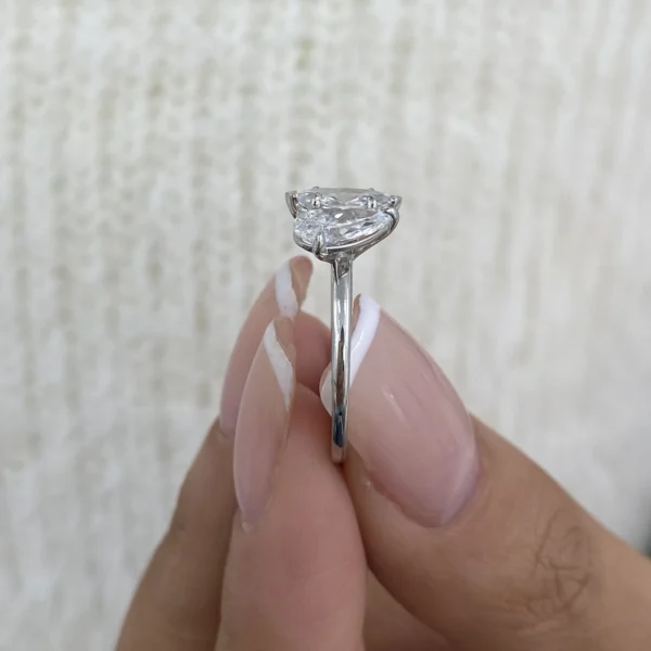 2.00 CT Pear & Marquise Toi et Moi Lab Diamond Ring in 14K White Gold – IGI Certified