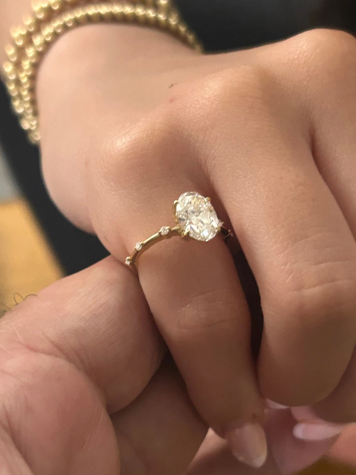 2.00 Carat Oval Lab Grown Diamond Ring 14K Yellow Gold IGI Certified E VVS2 - Image 10