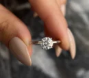 1 carat D VVS2 lab grown diamond solitaire ring Dubai 14K white gold
