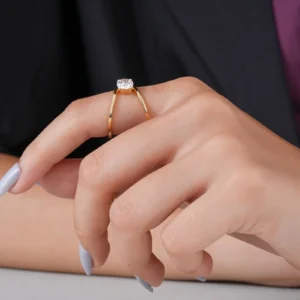 1.50CT Round Brilliant D VVS2 IGI Lab Diamond Ring in 14K Yellow Gold – Classic Solitaire Engagement