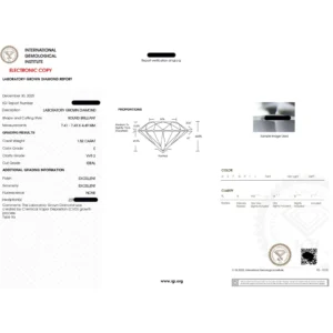 Round Lab Grown Diamond Engagement Ring 14K Yellow Gold Dubai UAE – 1.60CT E VVS2 IGI