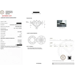 1.00 Ct Round Lab-Grown Diamond Engagement Ring in 14K White Gold | D Color VVS2 IGI Certified Solitaire