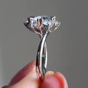1.66 CTW Vintage Round Cut Lab-Grown CVD Diamond Engagement Ring in 14k Gold