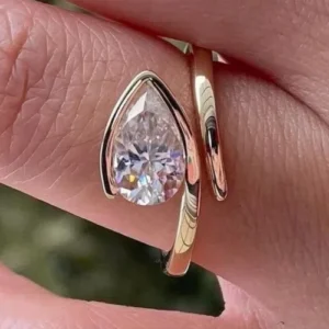 2.50CT Pear Cut Lab Grown Diamond Ring 14K Yellow Gold IGI Certified D VVS2 – Dubai Engagement Ring