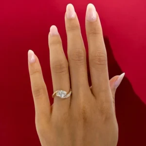 Oval Lab Grown Diamond Engagement Ring 14K Yellow Gold Dubai – 1.70 CT IGI E VVS2