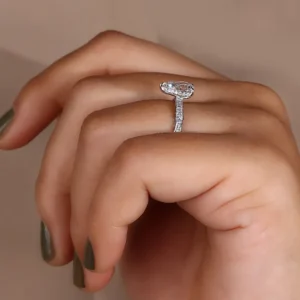 1.70 CT Pear Lab Grown Diamond Engagement Ring in 14K White Gold – IGI E VVS2 Certified | Dubai Luxury Jewelry