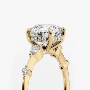 Round Cut Lab Grown Diamond Ring 14K Yellow Gold Dubai – 1.85 Ct IGI Certified Wedding Ring
