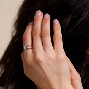 Emerald cut lab grown diamond engagement ring 14K yellow gold Dubai IGI certified 1.50ct D VVS1 luxury engagement ring UAE