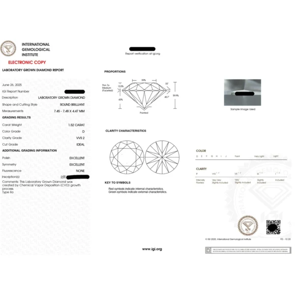 1.50CT Round Brilliant D VVS2 IGI Lab Diamond Ring in 14K Yellow Gold – Classic Solitaire Engagement