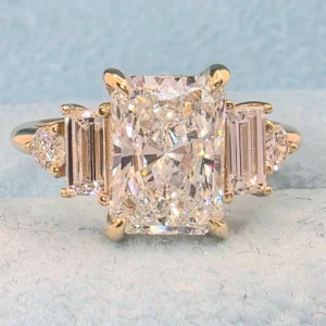 2.30ct Radiant Cut Lab Grown Diamond Engagement Ring in 14K White Gold – D VVS2 IGI Certified