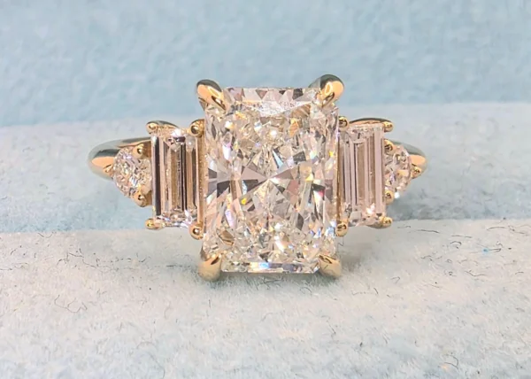2.30ct Radiant Cut Lab Grown Diamond Engagement Ring in 14K White Gold – D VVS2 IGI Certified