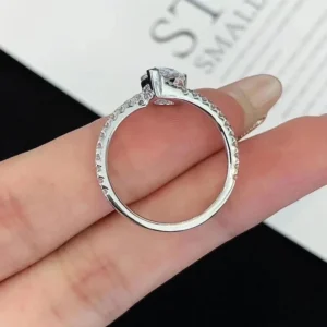 2.30 Ct Pear Cut Lab-Grown Diamond Engagement Ring | E VVS2 | 14K White Gold | Dubai Crafted Bridal Ring