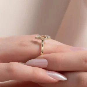 2.30 CT Oval Lab Grown Diamond Bezel Engagement Ring in 18K Yellow Gold | IGI Certified D VVS2